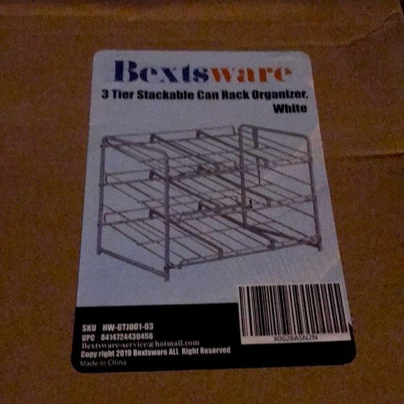 Stackable 3-Tier Can Rack Organizer/Color White/Material Metal - Picture 7 of 8